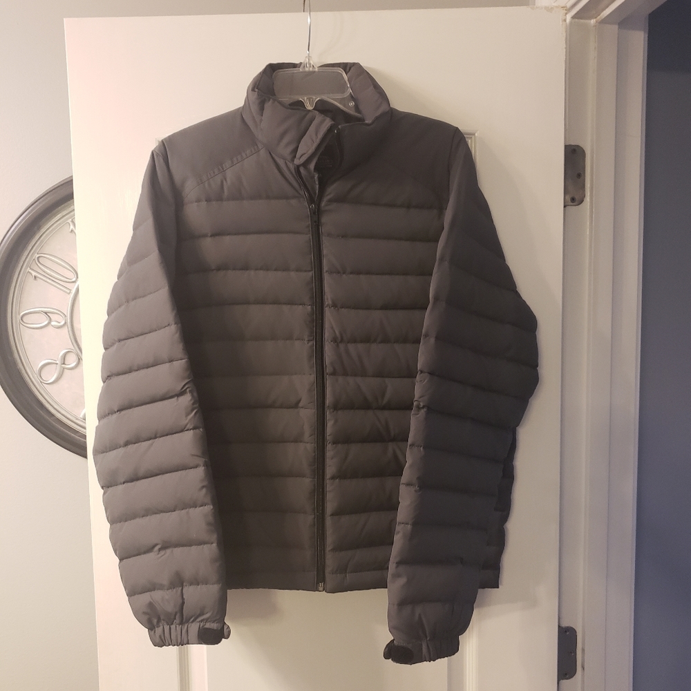 J. Crew Gray Down puffer jacket. Size M